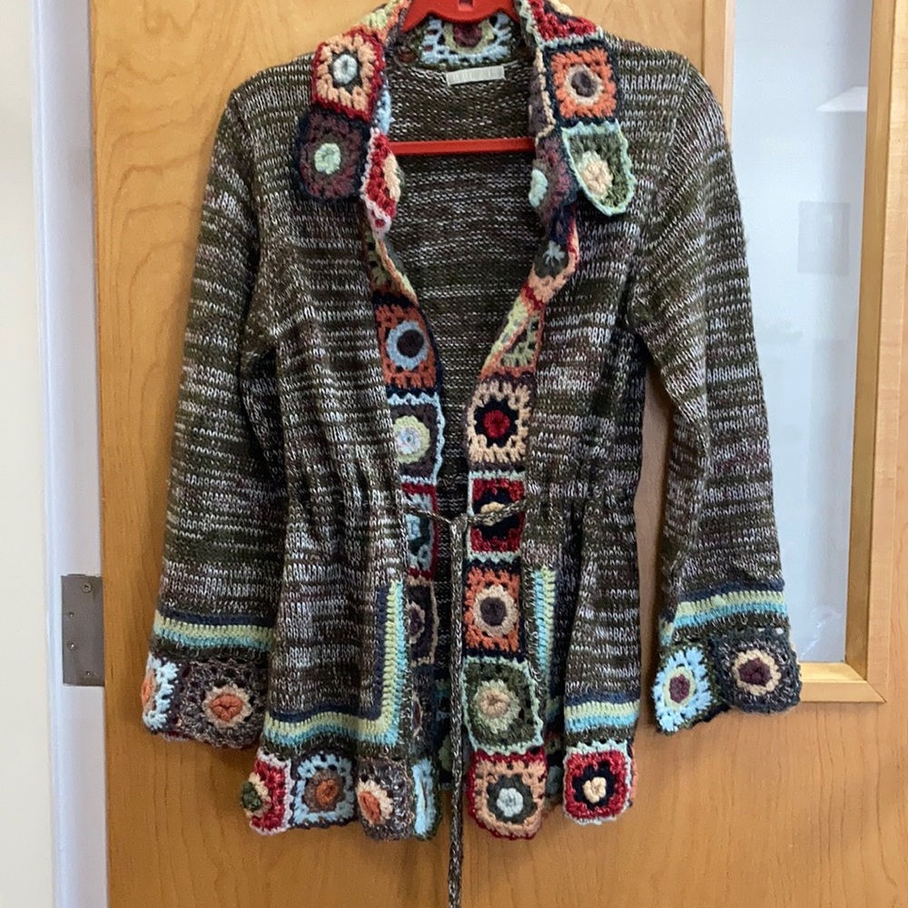 Relaid Granny Square Boho Cardigan
